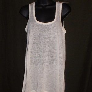 High Tea by Whitewash Spice Tank Top 100% Linen Med